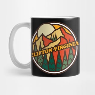 Vintage Clifton, Virginia Mountain Hiking Souvenir Print Mug